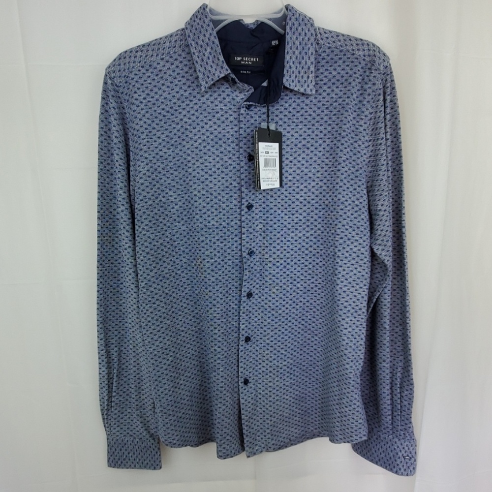 Top secret mens slim fit long sleeve Euro …